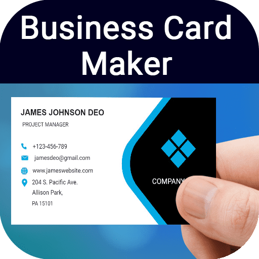 business card maker visiting logo