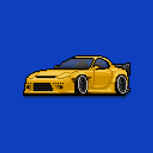 pixel car racer logo