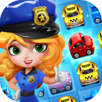 traffic jam cars puzzle logo